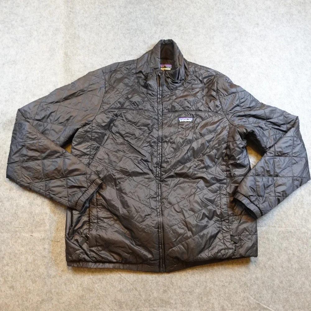 Patagonia Coat Womens Extra Large Black Radalie Bomber Quilted Full Zip Puffer